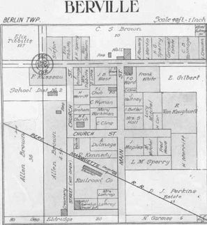 Berville MI railroad map